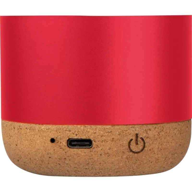 Głośnik bluetooth z aluminium z recyklingu BREST - czerwony (424205)