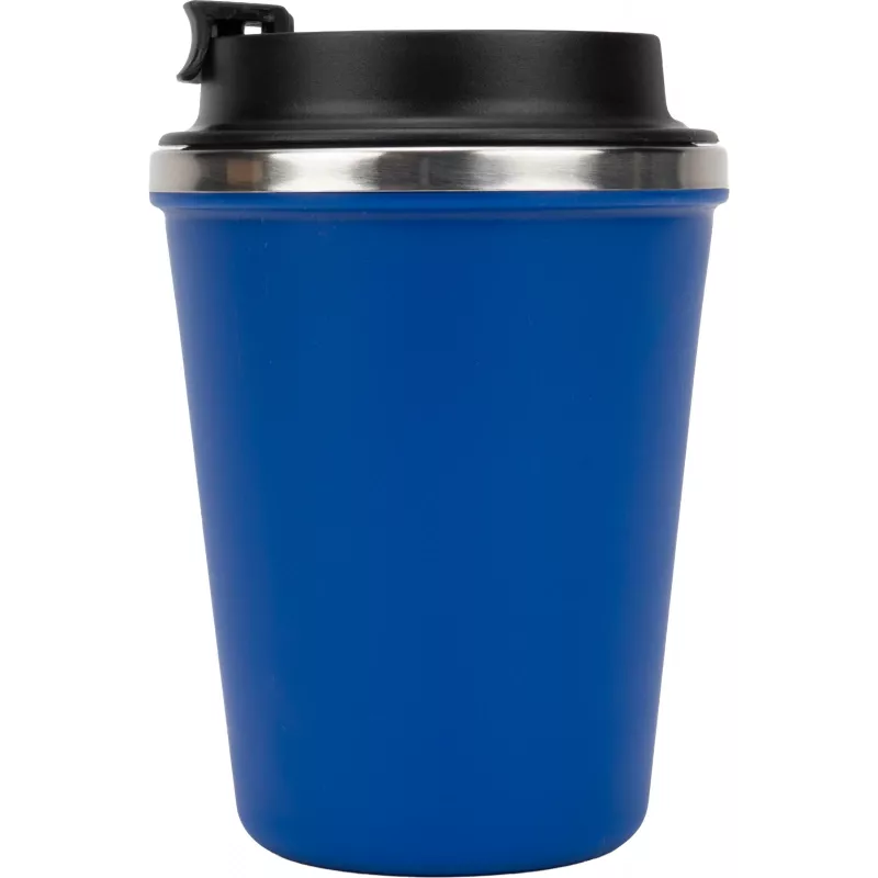 Kubek termiczny 350 ml z powłoką z recyklingu METODY - niebieski (8496204)