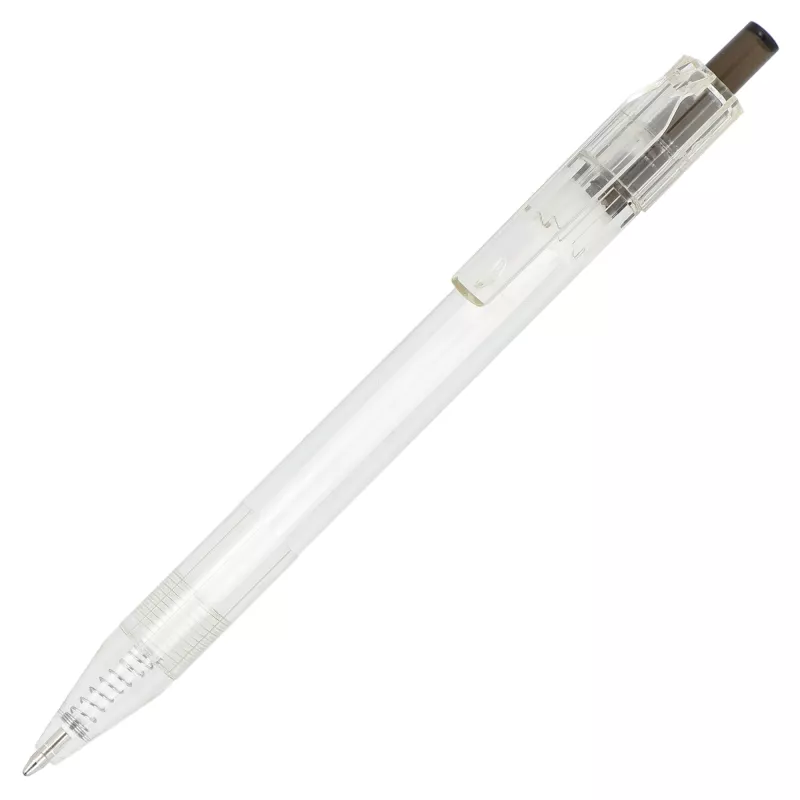 Długopis z R-PET - czarny transparentny (LT80562-N0402)