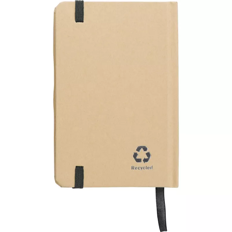 Notatnik A6 z papieru kraftowego z recyklingu - czarny (V1164-03)