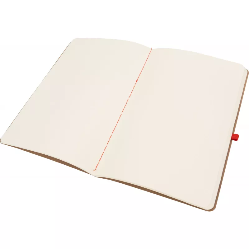 Notatnik A5 z czystymi stronami i długopisem z materiałów z recyklingu CHLOE - czerwony (2377605)