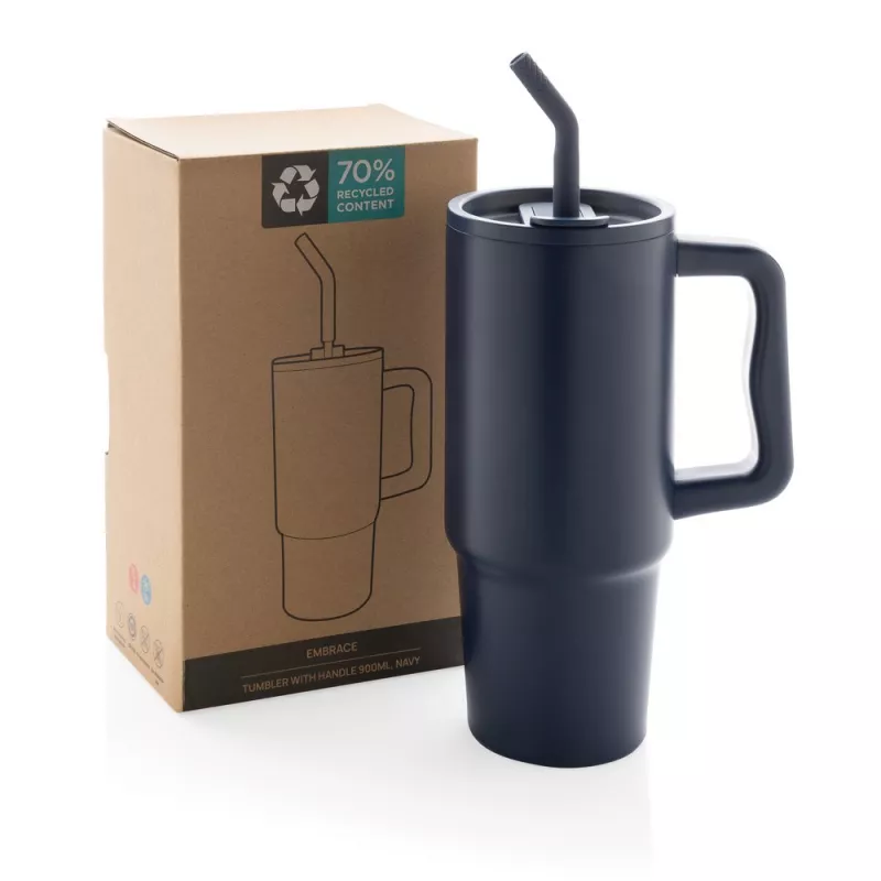 Kubek termiczny 900 ml Embrace - granatowy (P437.3025)