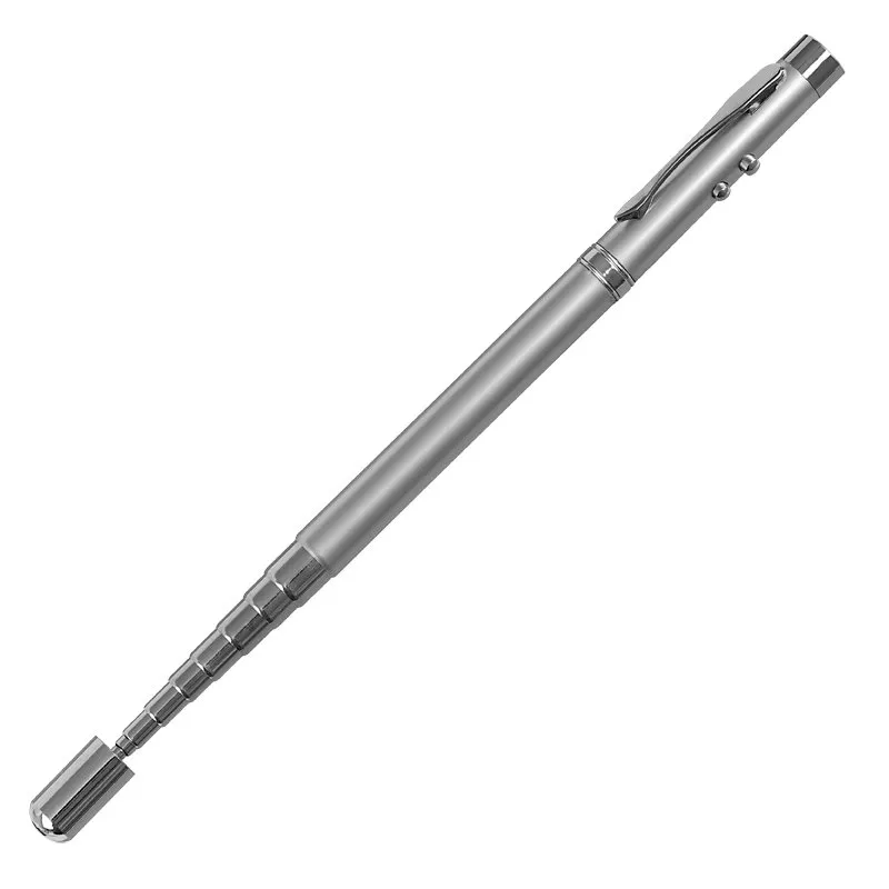 Długopis 4-funkcyjny Pointer ze wskaźnikiem laserowym - srebrny (R35421)
