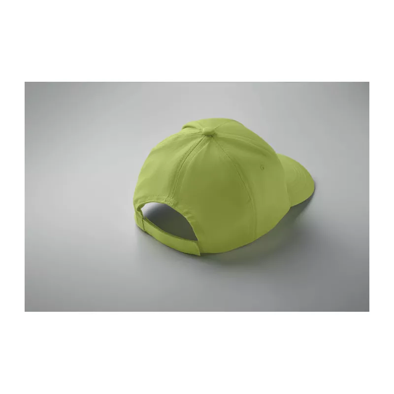 Czapka z daszkiem 5-panelowa z bawełny 160 g/m² BUZZ - Limonka (MO1447-48)