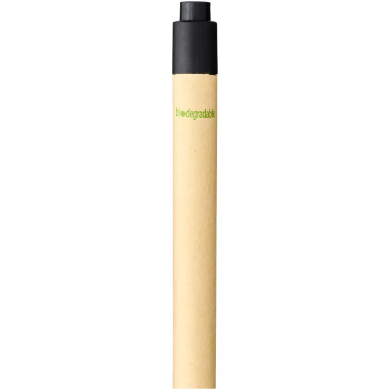 Długopis Berk z kartonu z recyklingu i plastiku kukurydzianego - Czarny (10738400)