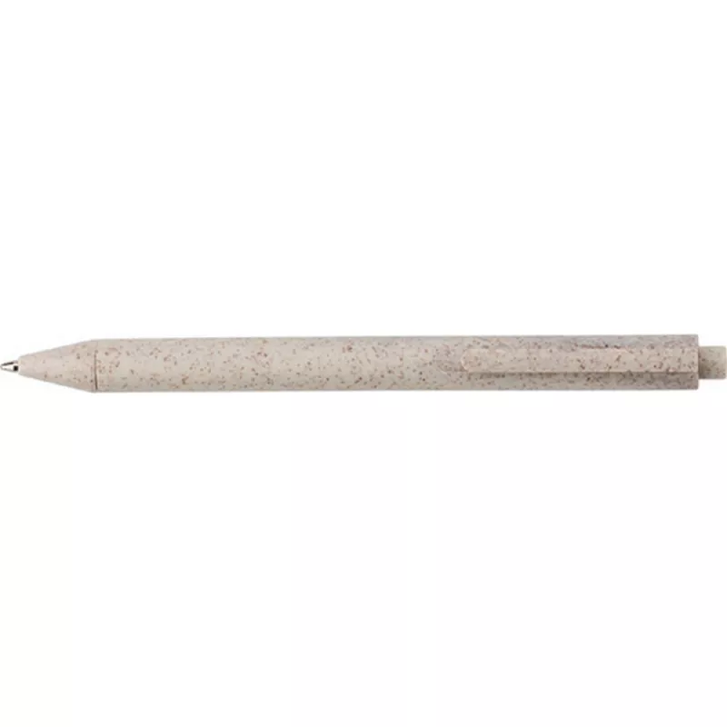 Notatnik ok. A5 ze słomy pszenicznej z długopisem - jasnobrązowy (V0238-18)