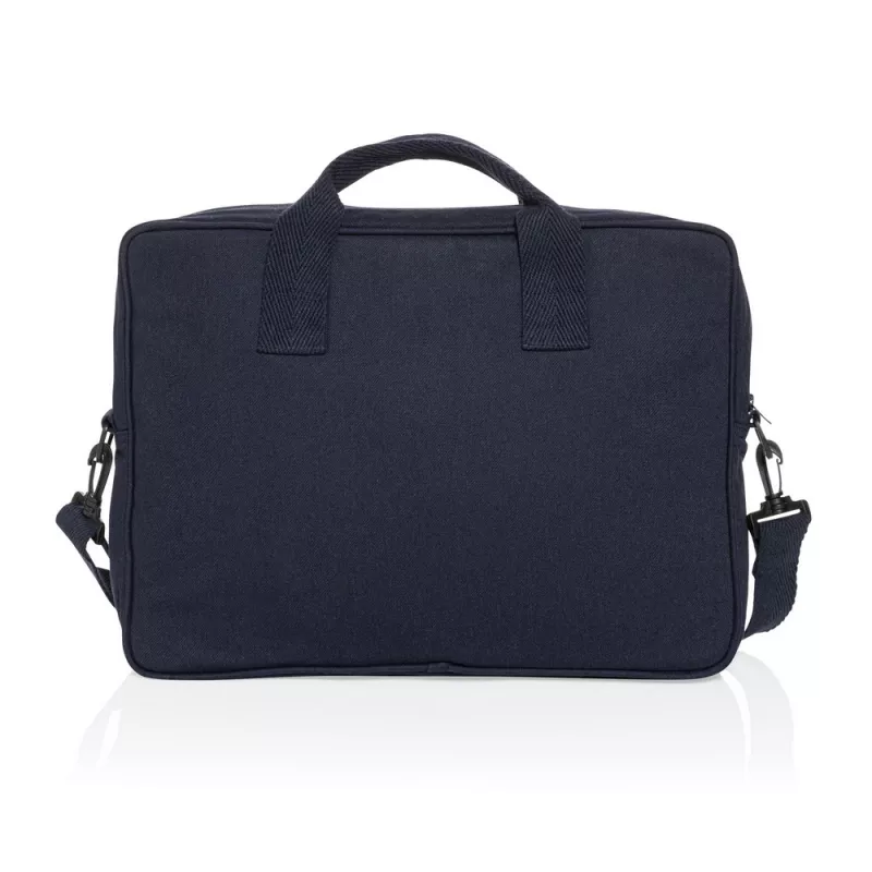 Torba na laptopa 15,4" AWARE™ Laluka, bawełna z recyklingu - granatowy (P732.115)