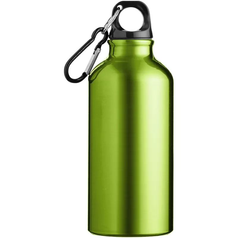 Butelka reklamowa 400 ml Oregon aluminiowa z karabińczykiem - Zielone jabłuszko (10000200)