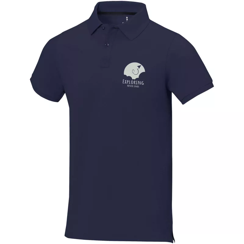 Męskie polo Calgary z krótkim rękawem - Granatowy (38080-navy)