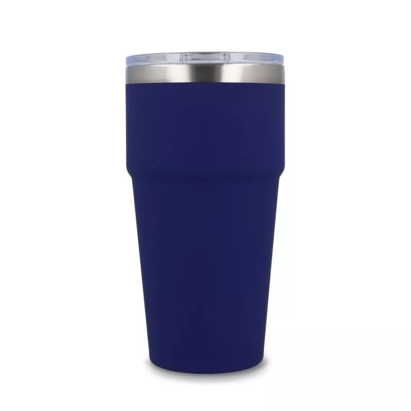 T-ceramiczny kubek do samochodu o miękkim dotyku 500ml - ciemnoniebieski (LT98729-N0010)