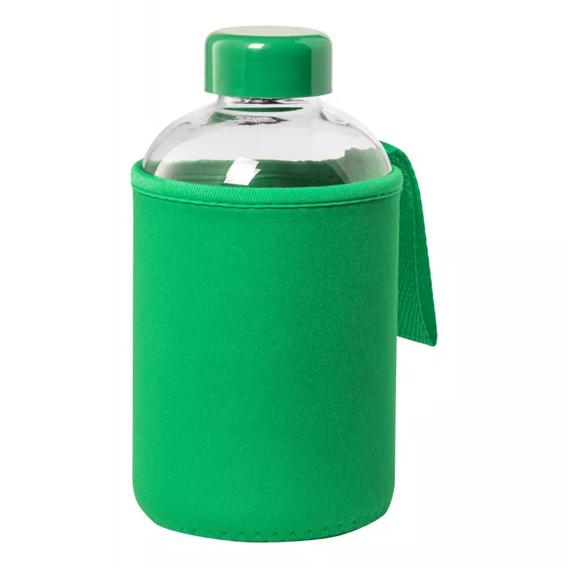 Butelka szklana w pokrowcu Flaber 600 ml - zielony (AP721944-07)