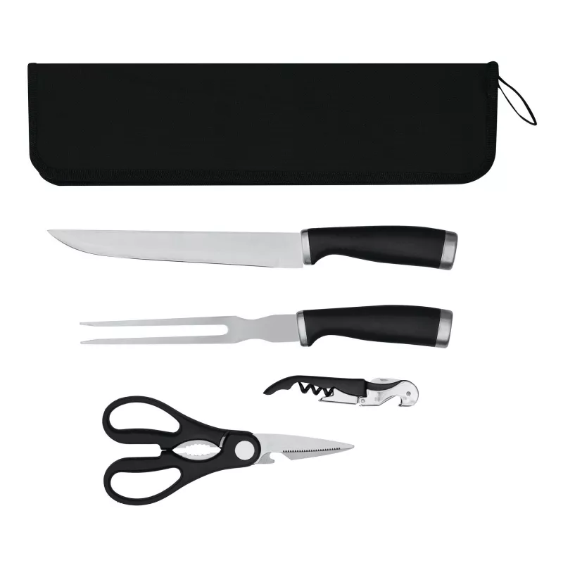 Zestaw do krojenia ze stali nierdzewnej - czarny (56-0301154)