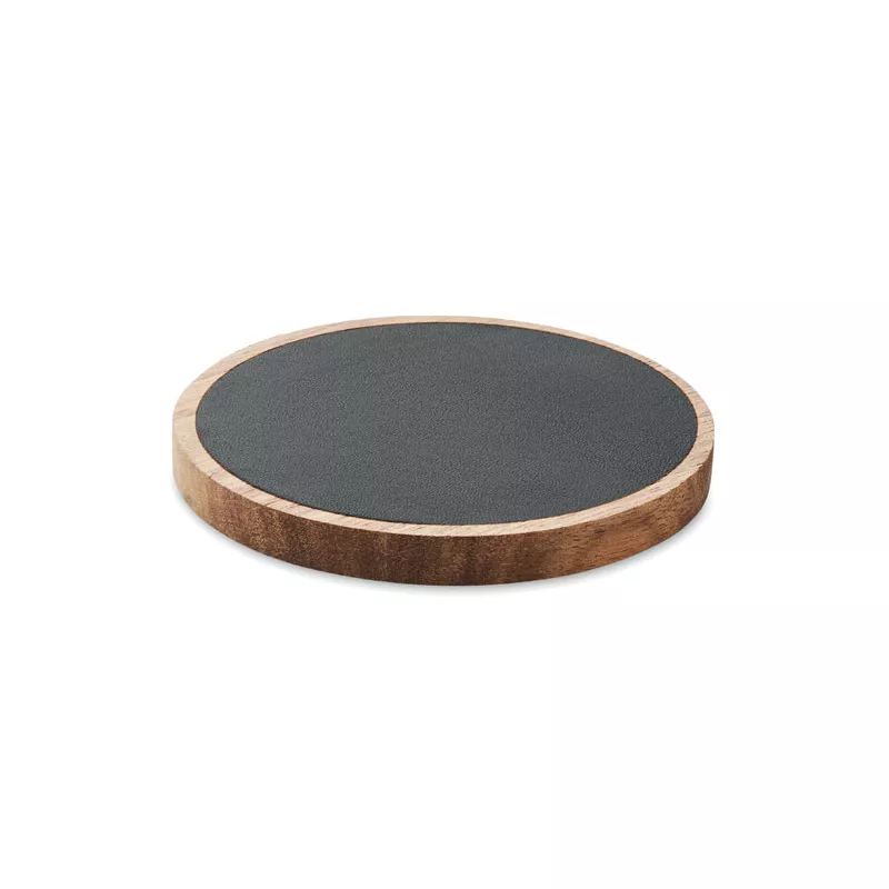Ładowarka bezprzewodowa 15W z drewna akacjowego ACAWAI - Czarny (MO2184-03)