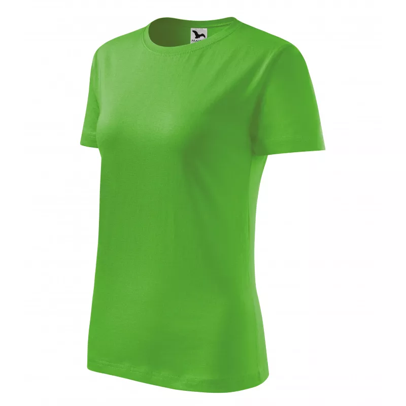 Damska koszulka bawełniana 145 g/m² MALFINI CLASSIC NEW 133 - Green apple (ADLER133-GREEN APPLE)