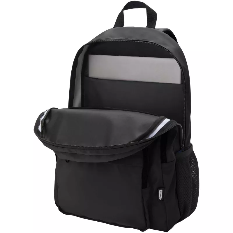 Trend Plus plecak na laptopa o przekątnej 15-cali o pojemności 20 l wykonany z materiałów z recyklingu z certyfikatem GRS - Czarny (13008690)