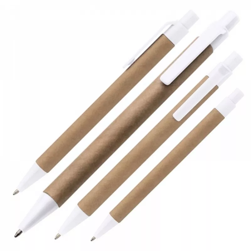 Długopis z tektury z recyklingu BRISTOL - biały (039706)