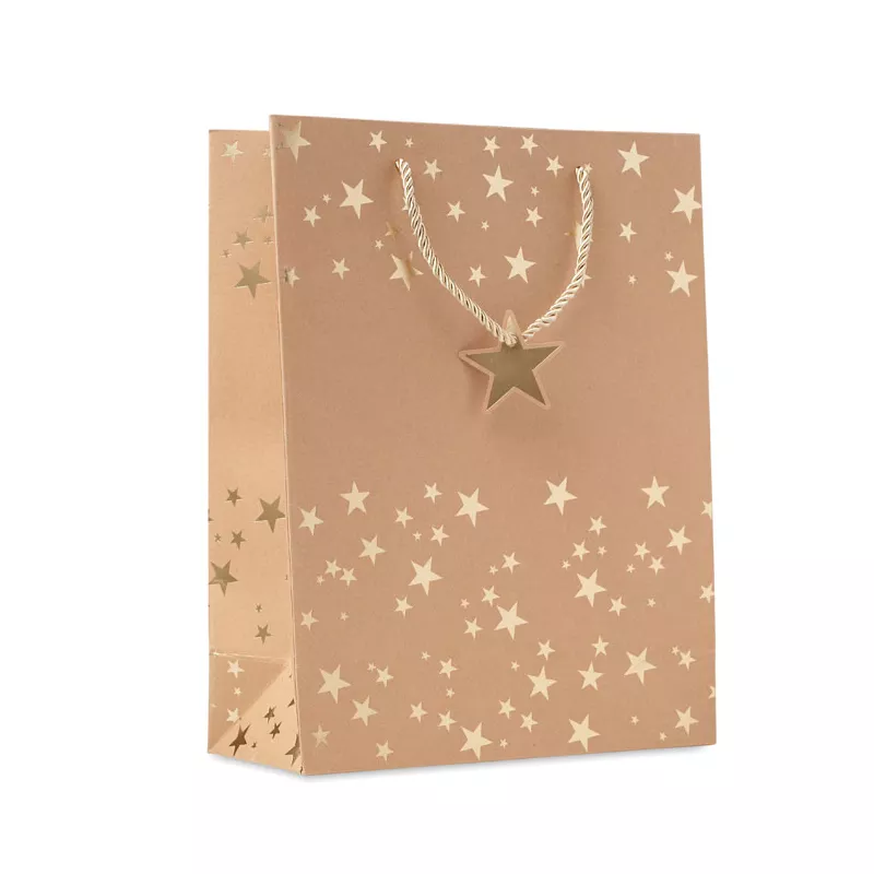 Torba prezentowa z papieru kraft 250 g/m² SPARKLE - Matowy Zloty (CX1497-98)