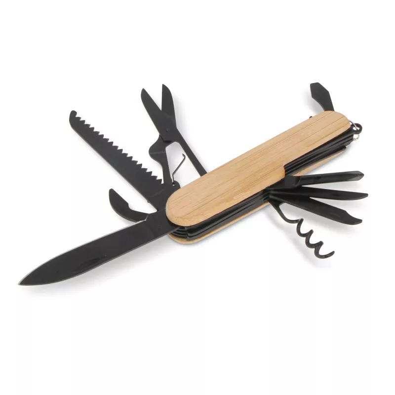 Multi-tool bamboo 9 funkcji - czarny (LT93409-N0002)