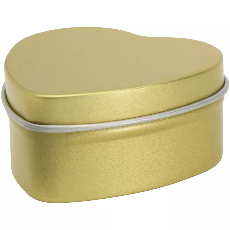 Blissful świeca w puszce w kształcie serca o zapachu wanilii - Różowe złoto (12635340)