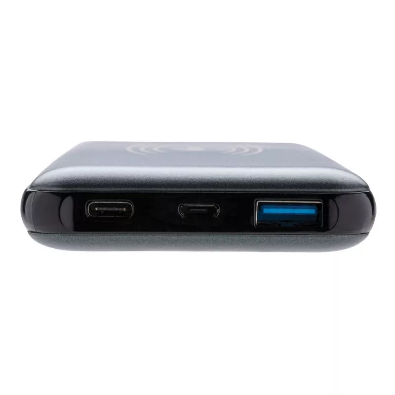 Bezprzewodowy power bank 10000 mAh z PD - szary (P322.142)