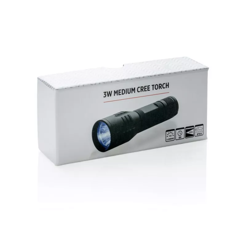 Latarka CREE 3W - czarny (P513.561)