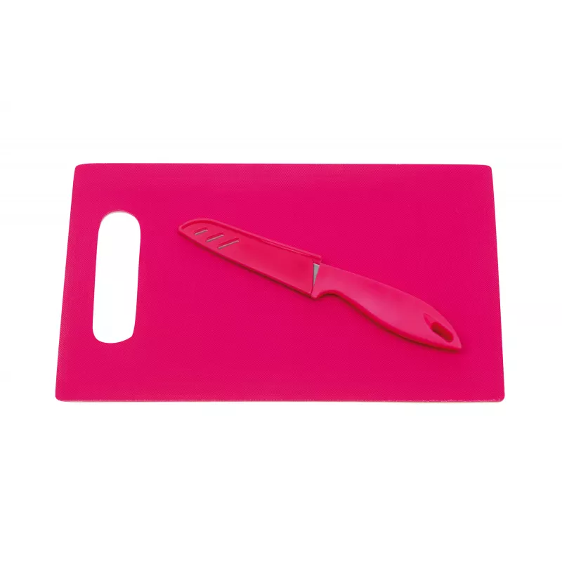 Deska do krojenia z nożem SUNNY - różowy (56-0307018)