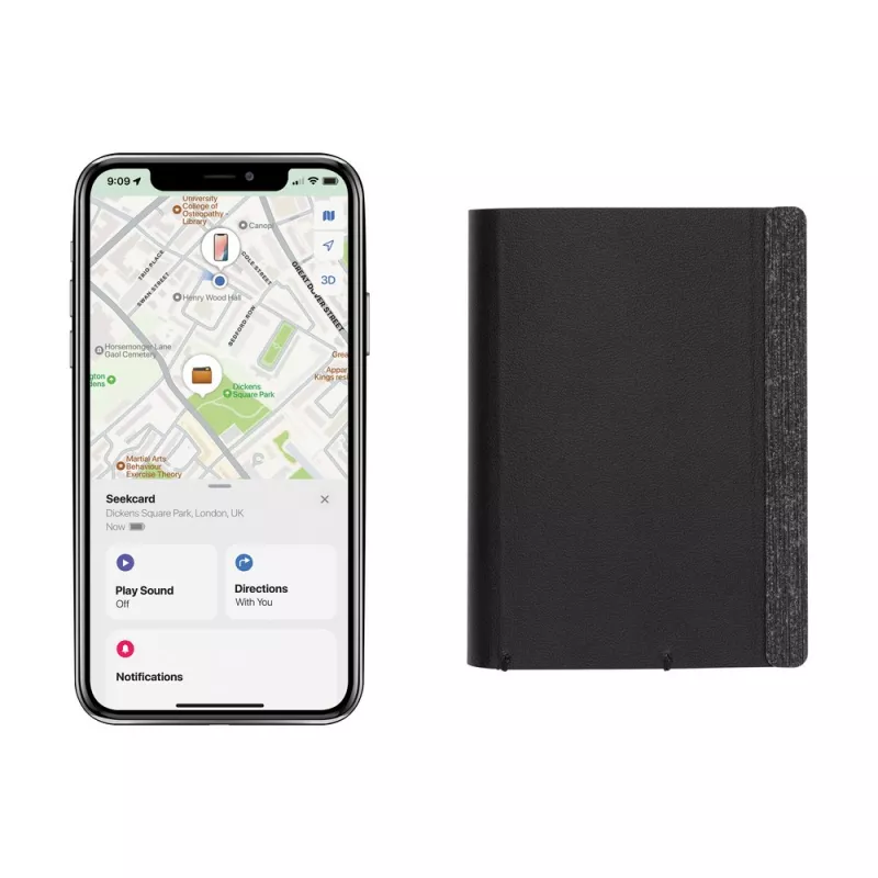 Bezprzewodowy wykrywacz, lokalizator portfela Seekcard - czarny (P301.5901)
