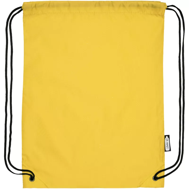 Plecak Oriole ze sznurkiem ściągającym z recyklowanego plastiku PET, 33 x 44 cm - Żółty (12046111)