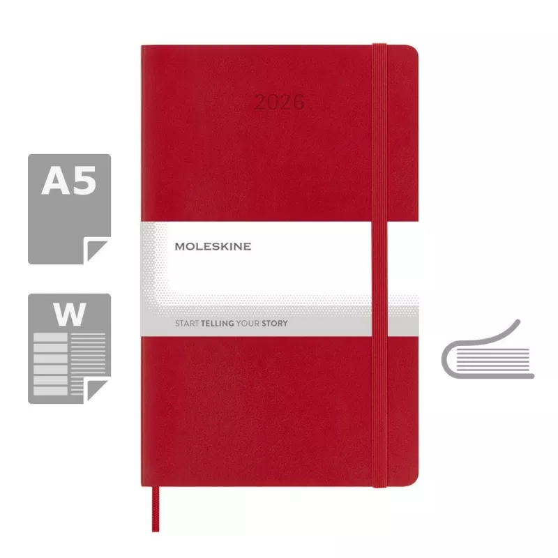 Kalendarz MOLESKINE - czerwony (VM398-05/2027)