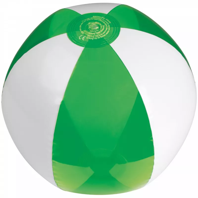 Dmuchana piłka plażowa transparentna średnica 26 cm - zielony (5091409)