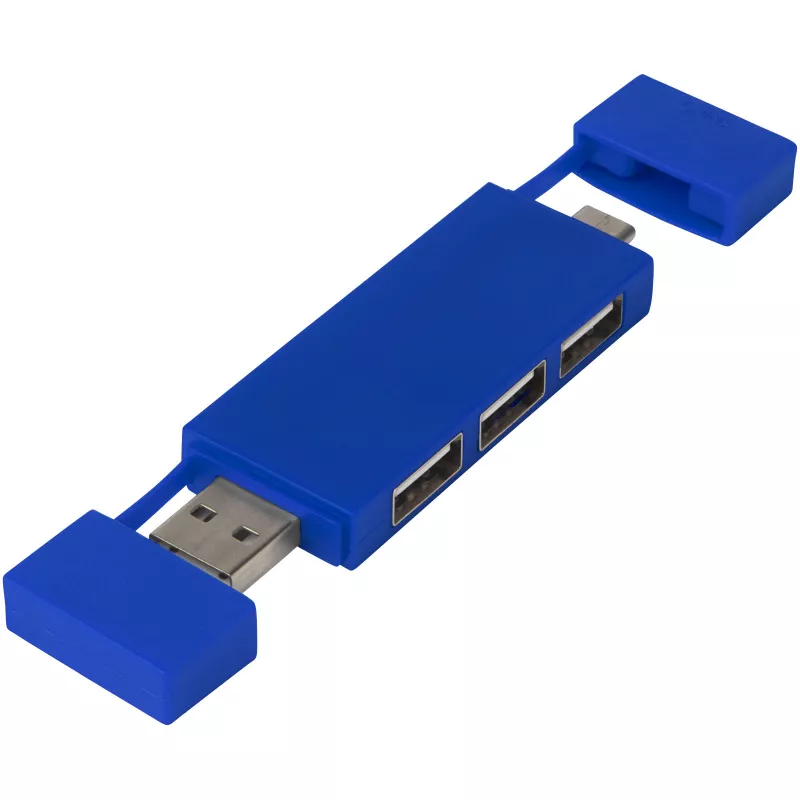 Mulan podwójny koncentrator USB 2.0 - Błękit królewski (12425153)