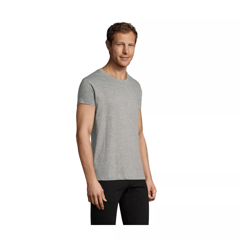 Koszulka męska dopasowana 150 g/m² Sol's REGENT FIT - Szary Melanż (S00553-GM)