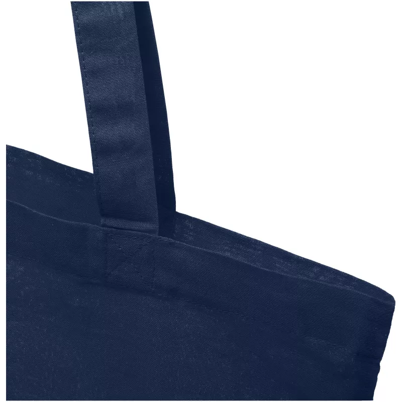 Madras torba na zakupy z bawełny z recyklingu o gramaturze 140 g/m2 i pojemności 7 l - Granatowy (12069555)