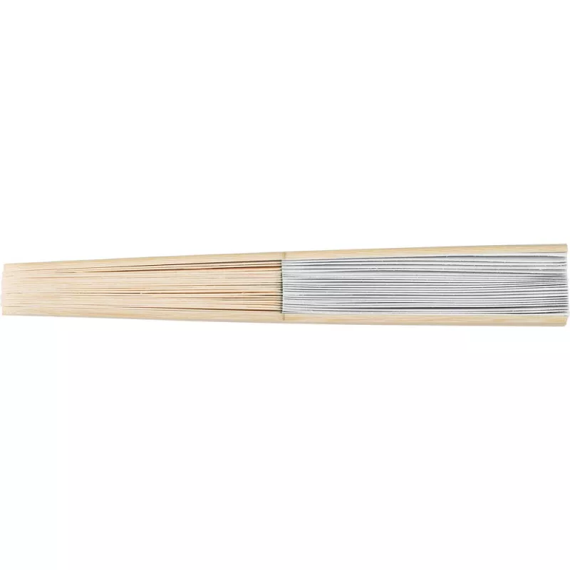 Wachlarz z bambusa - biały (V2201-02)