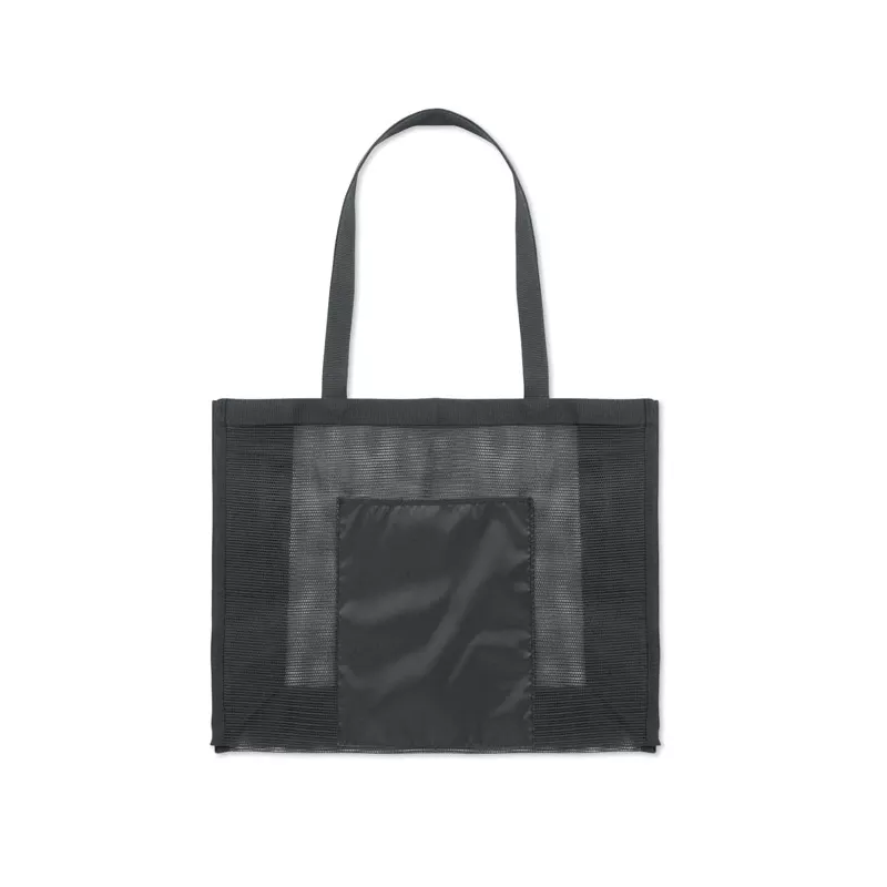 Torba na zakupy z siatki RPET 20 l LIMP - Czarny (MO2836-03)