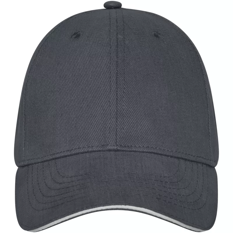 6-panelowa czapka baseballowa Darton - Szary sztormowy (38679890)