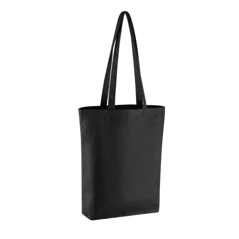 Torba bawełniana 220 g/m², 37 x 42 cm, z dnem 10 cm - czarny (TORBA-220-DNO-CZARNA)