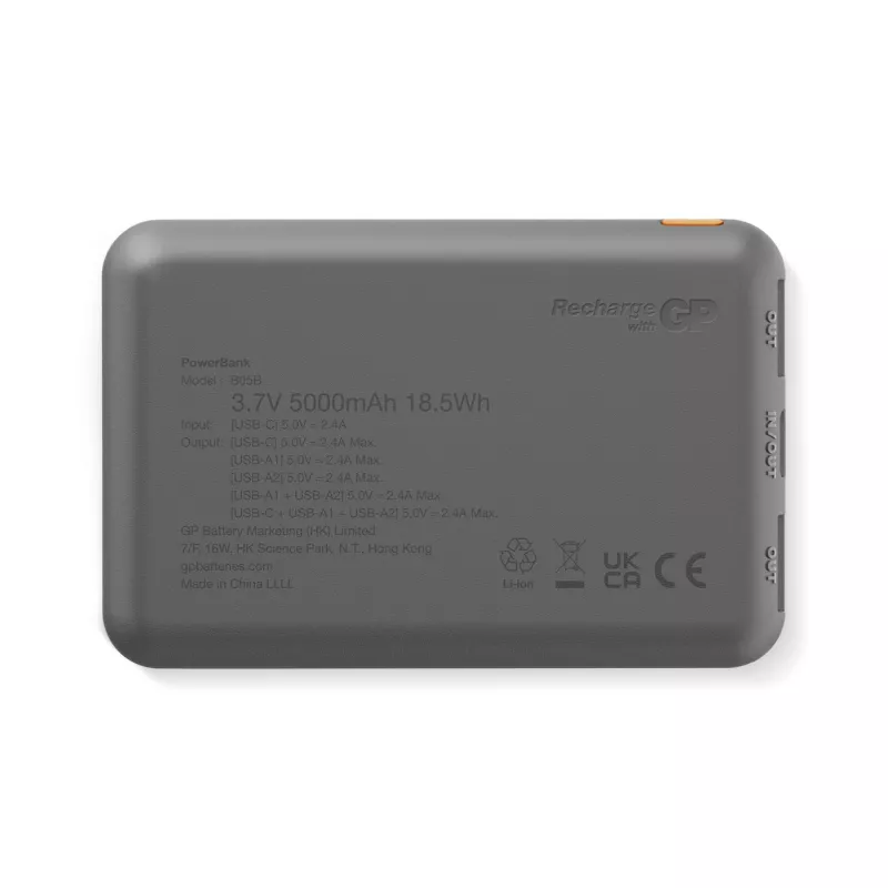 GP B+ Series Powerbank 5000 mAh - czarny (LT45101-N0002)