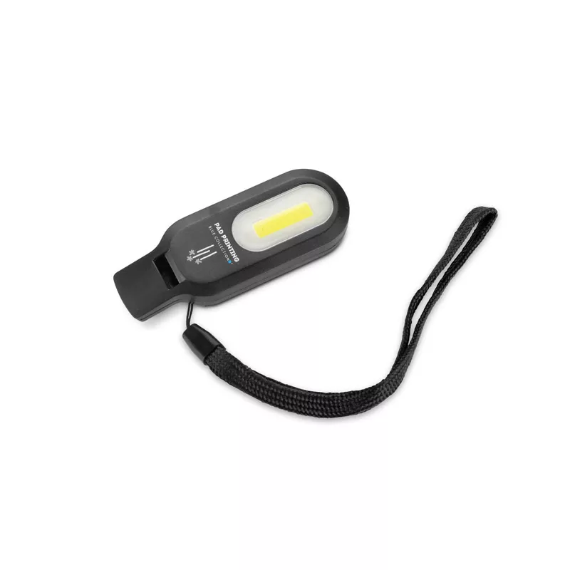 Latarka z gwizdkiem WISLI - czarny (29209-02)