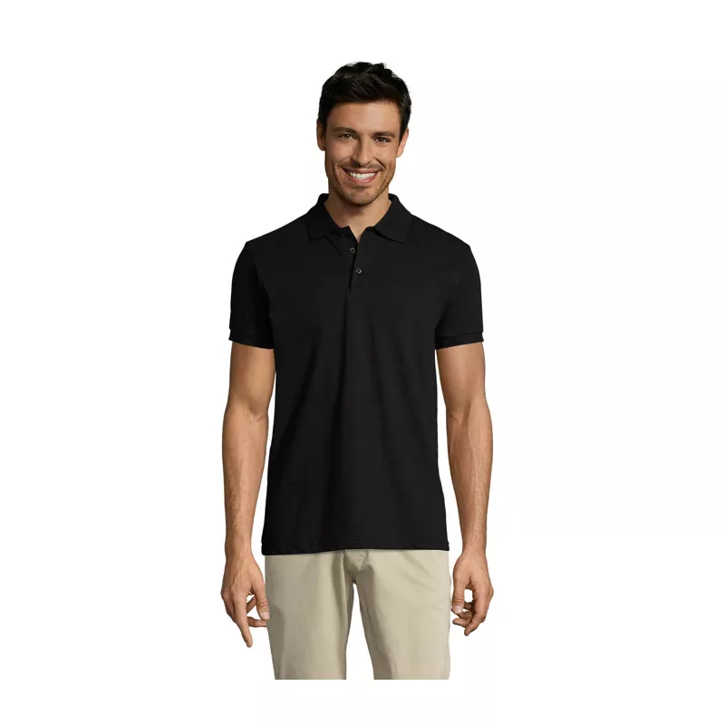 Koszulka polo męska 200 g/m² Sol's PRIME MEN - Czarny (S00571-BK)