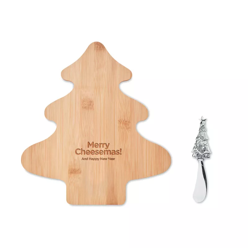 Deska do serów bambusowa z nożem TREECHEESE - Drewna (CX1477-40)