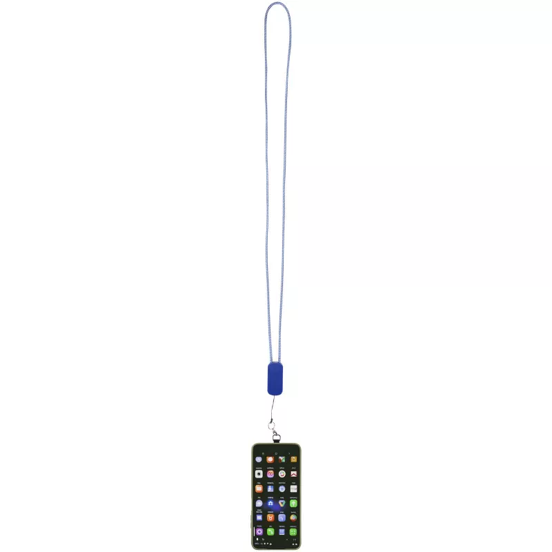 Anser smycz do smartfona z tworzyw sztucznych pochodzących z recyklingu z wbudowanym kablem 5 w 1 obsługującym moc 27 W - Błękit królewski (12449453)