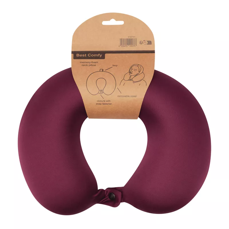 Poduszka podróżna BEST COMFY - jagodowy (56-0607009)