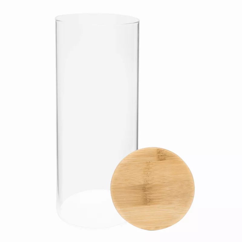 Szklany słoik, pojemność ok. 850 ml - brązowy, transparentny (56-0306037)