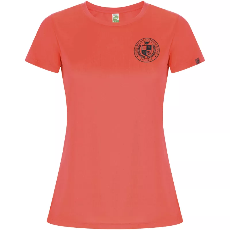 Damska koszulka sportowa poliestrowa 135 g/m² ROLY IMOLA WOMAN 0428 - Fluor Coral (R0428-FLUCORAL)