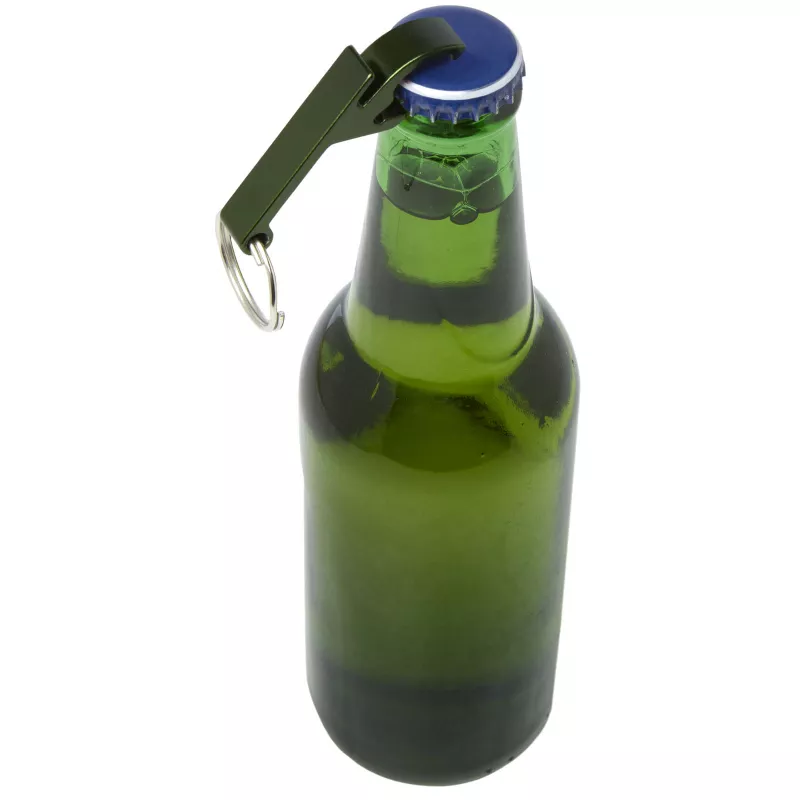 Tao otwieracz do butelek i puszek z łańcuchem do kluczy wykonany z aluminium pochodzącego z recyklingu z certyfikatem RCS  - Zielony (10457161)