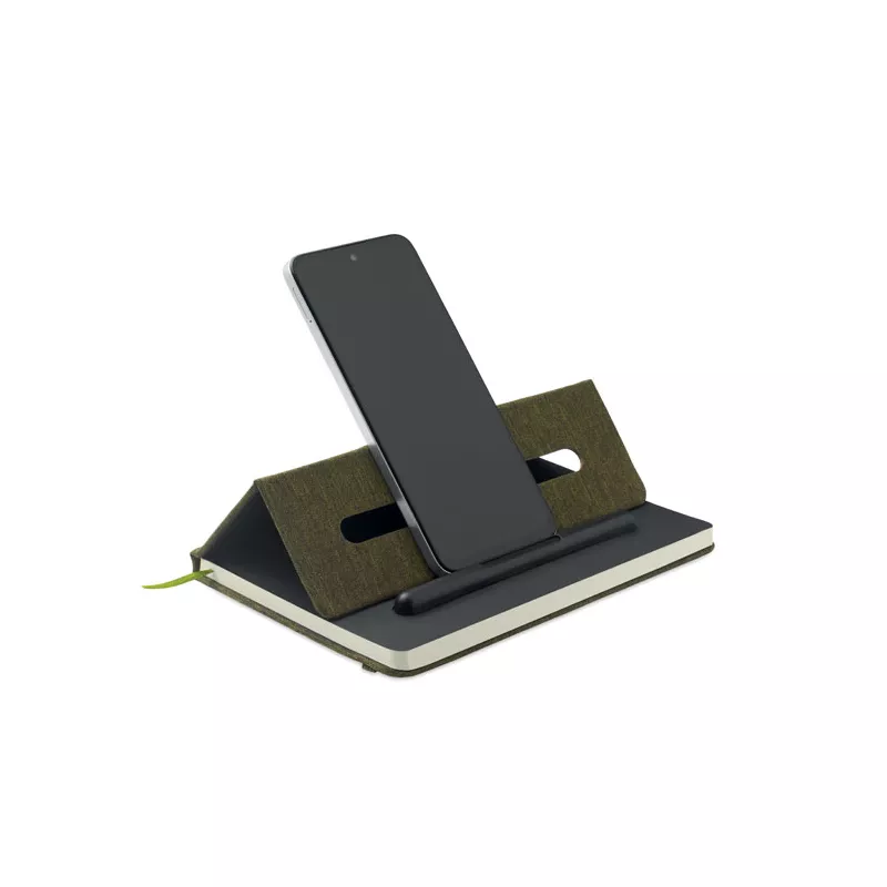 Notes A5 z długopisem 96 kartek w linię RINBOOK - Ciemnozielony (MO2687-60)