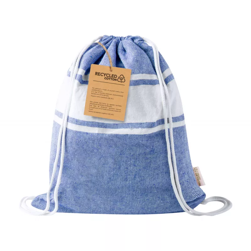 Carey ręcznik plażowy / worek ze sznurkami - ciemno niebieski (AP733854-06A)