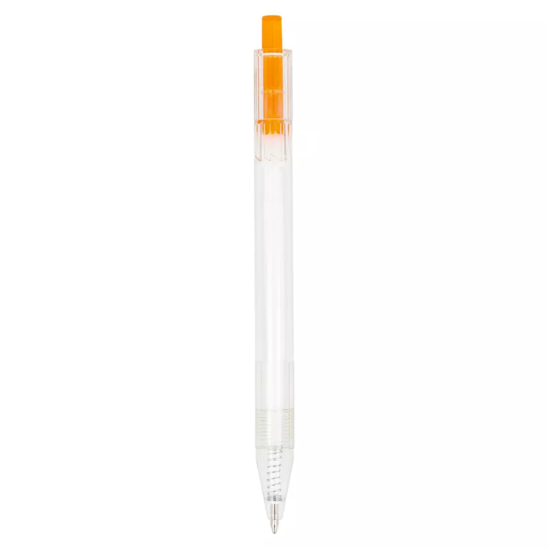 Długopis z R-PET - pomarańczowy transparentny (LT80562-N0426)