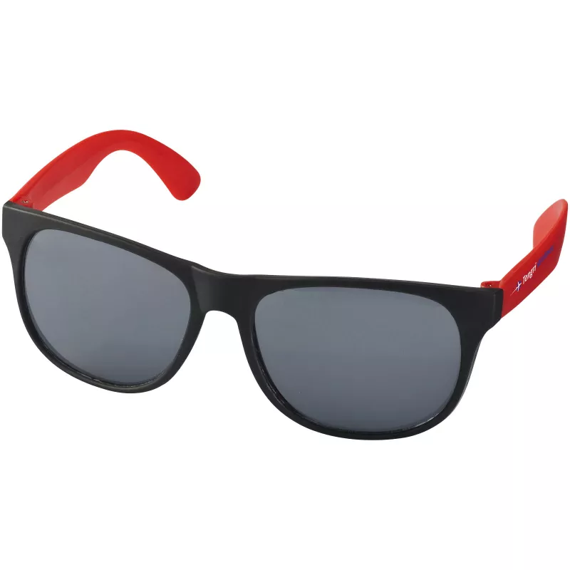 Reklamowe okulary przeciwsłoneczne RETRO - Czarny-Czerwony (10034402)